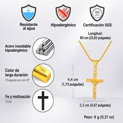 colgante con cruz de Jesús religiosa para hombres y mujeres