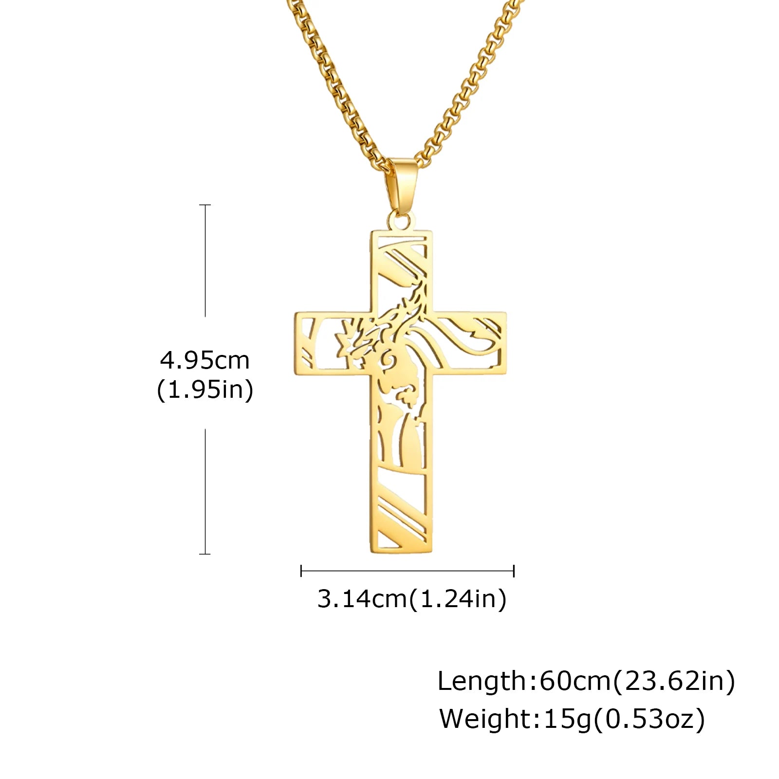 collar de Jesús en la cruz
