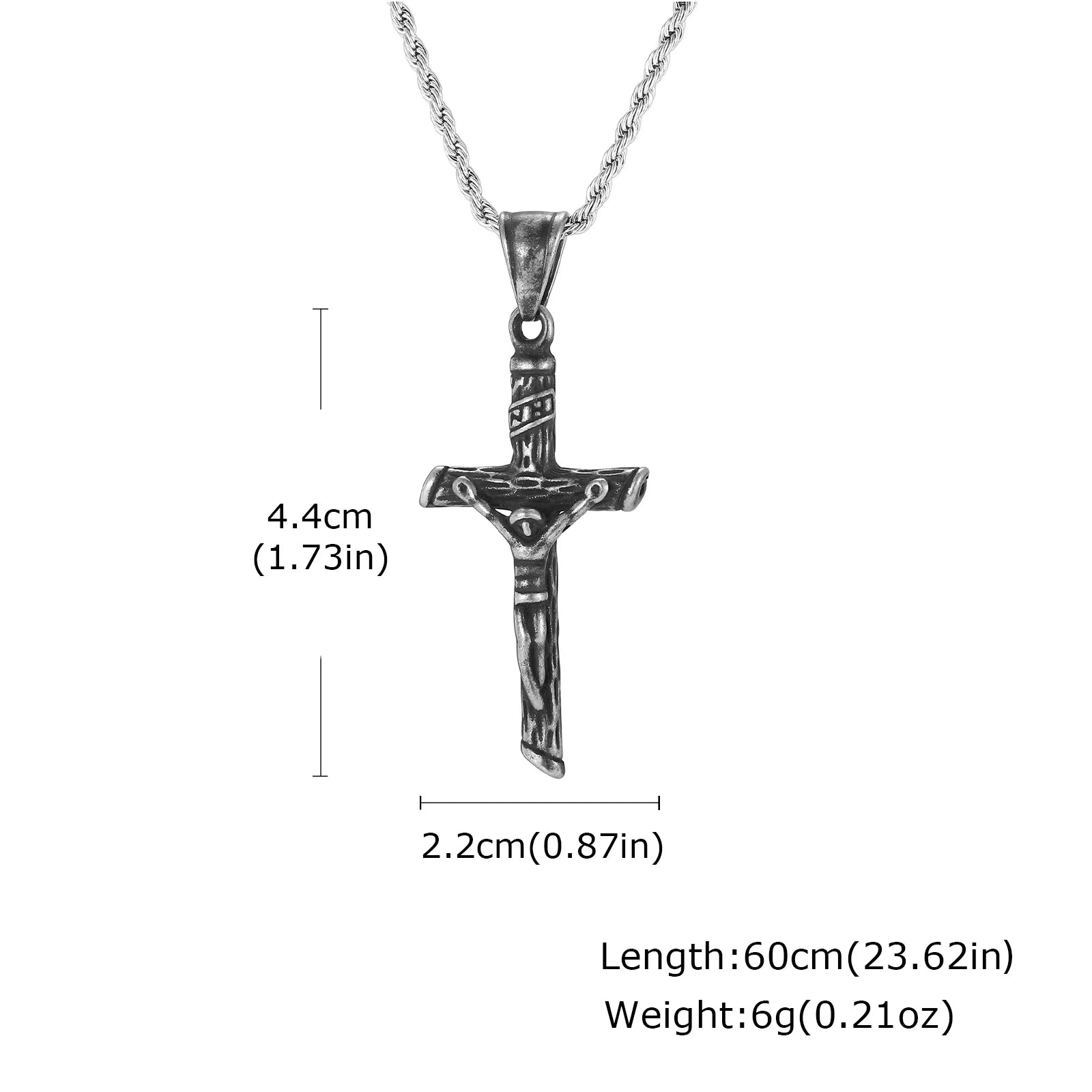 collar de Jesús en la cruz