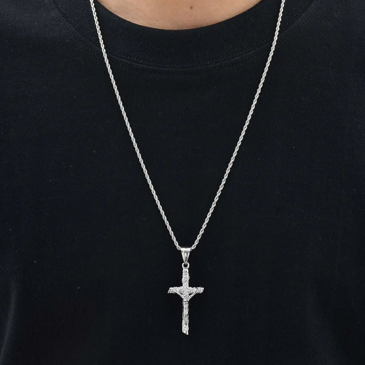 colgante con cruz de Jesús religiosa para hombres y mujeres