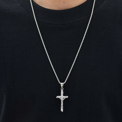 colgante con cruz de Jesús religiosa para hombres y mujeres