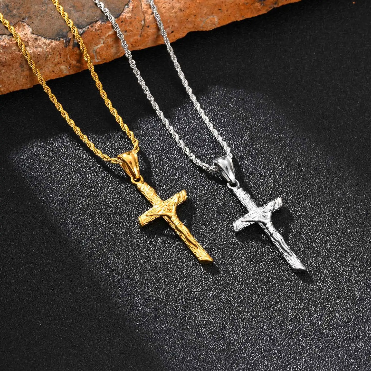 colgante con cruz de Jesús religiosa para hombres y mujeres