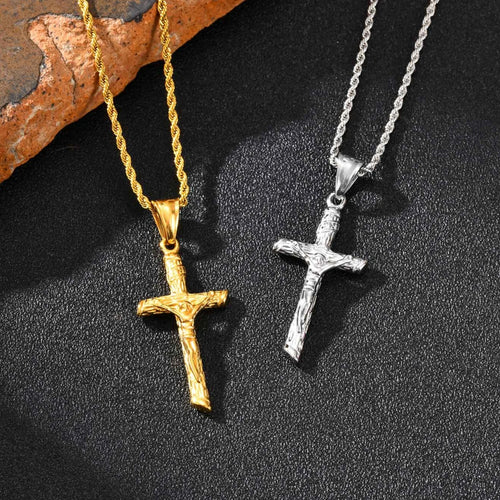 colgante con cruz de Jesús religiosa para hombres y mujeres