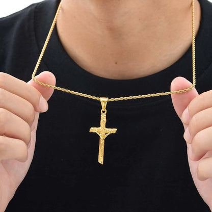 colgante con cruz de Jesús religiosa para hombres y mujeres
