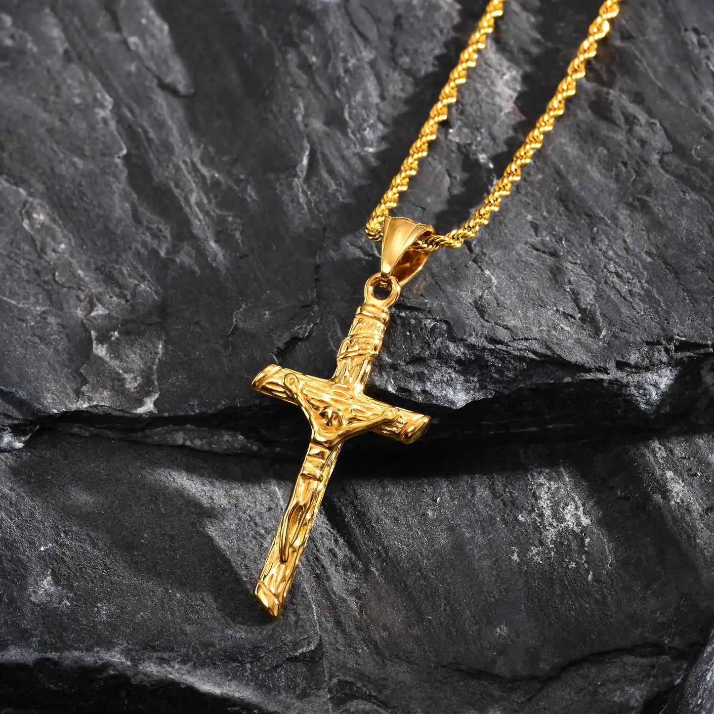 colgante con cruz de Jesús religiosa para hombres y mujeres