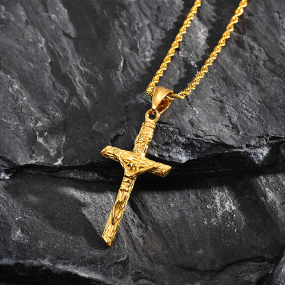 colgante con cruz de Jesús religiosa para hombres y mujeres