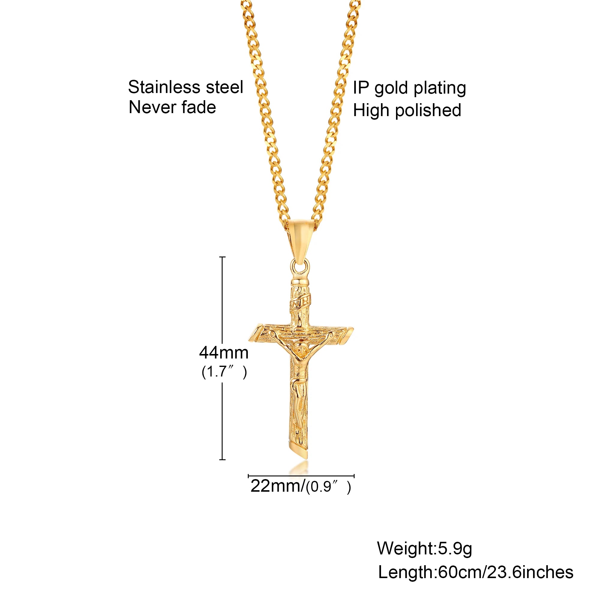 collar de Jesús en la cruz