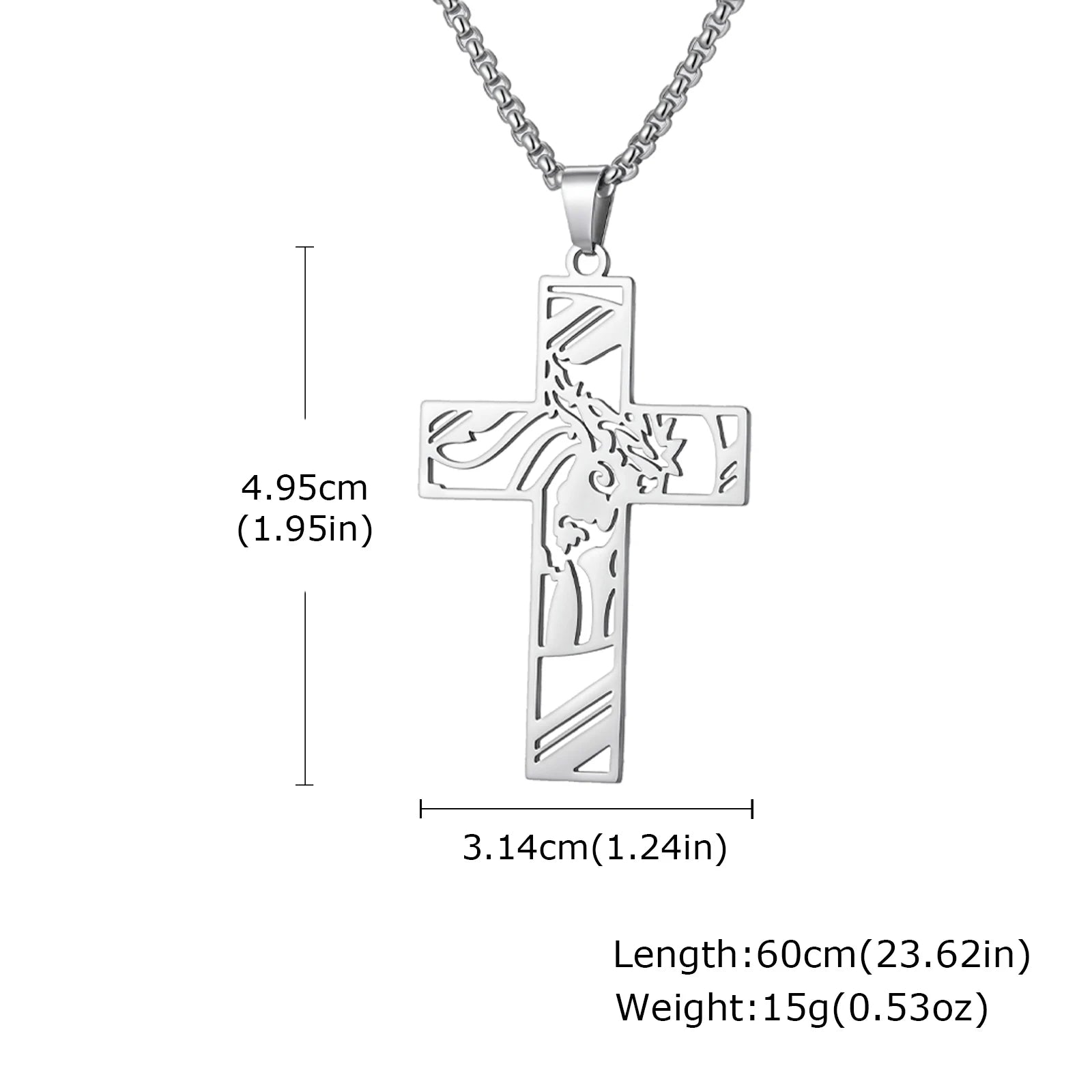 collar de Jesús en la cruz