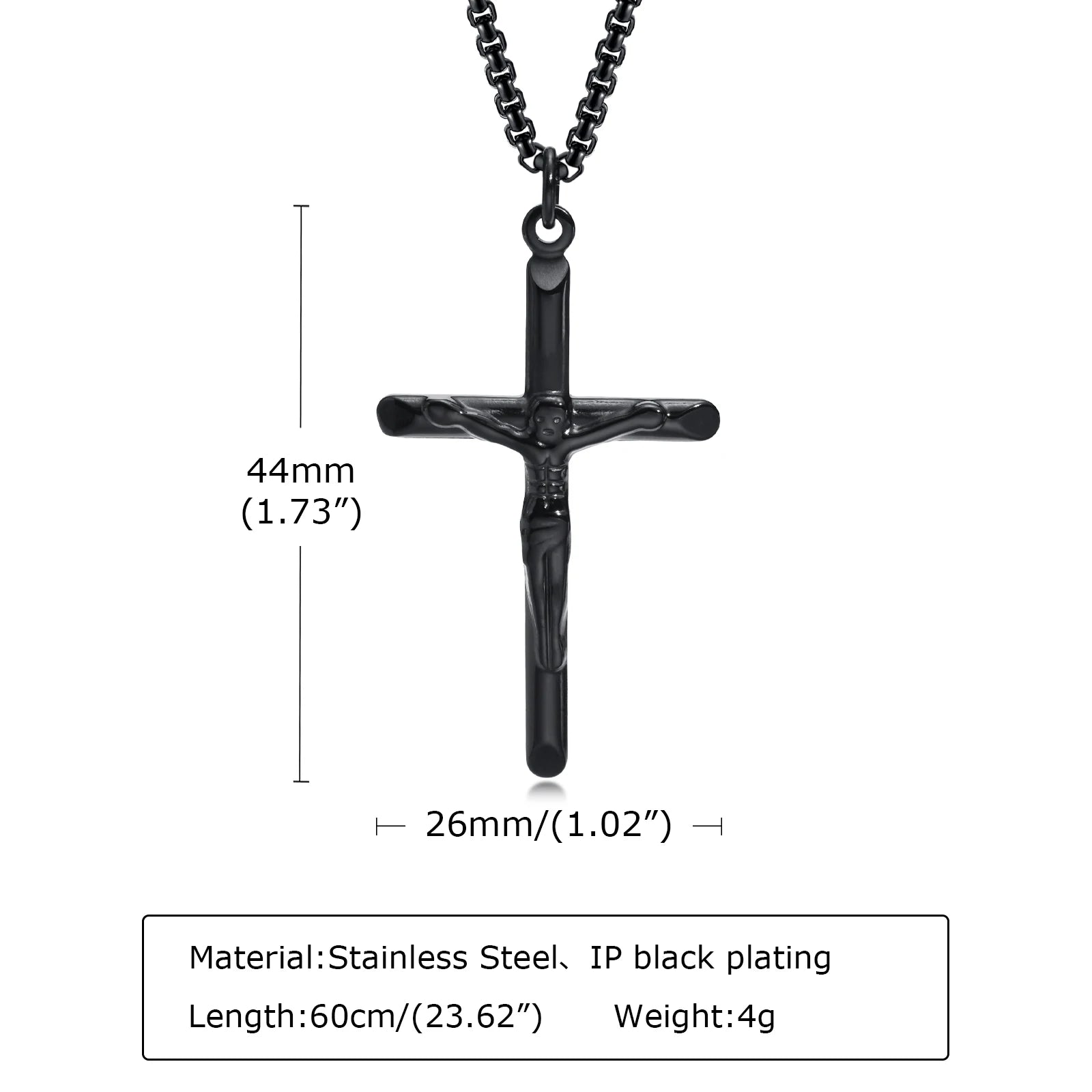 collar de Jesús en la cruz