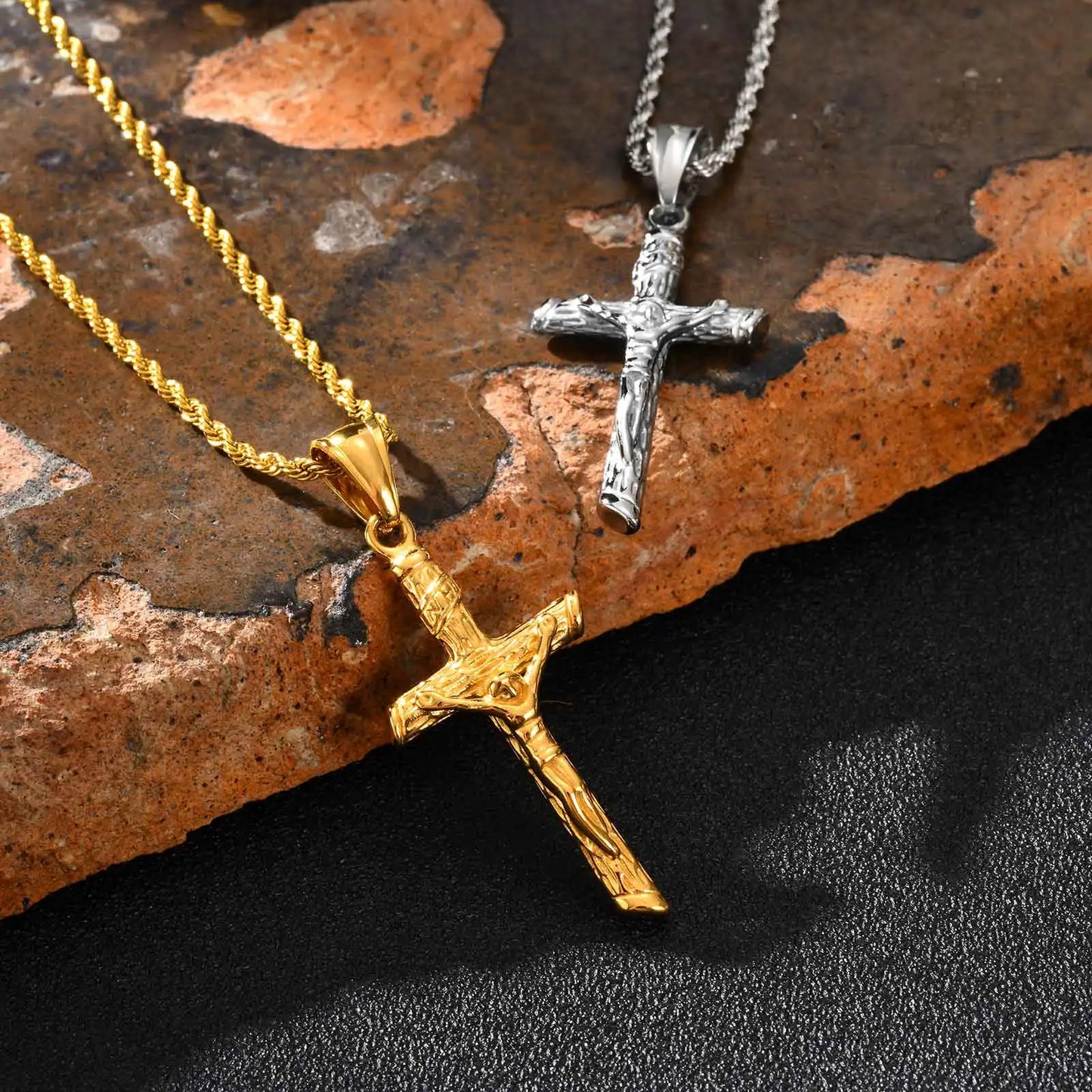 colgante con cruz de Jesús religiosa para hombres y mujeres