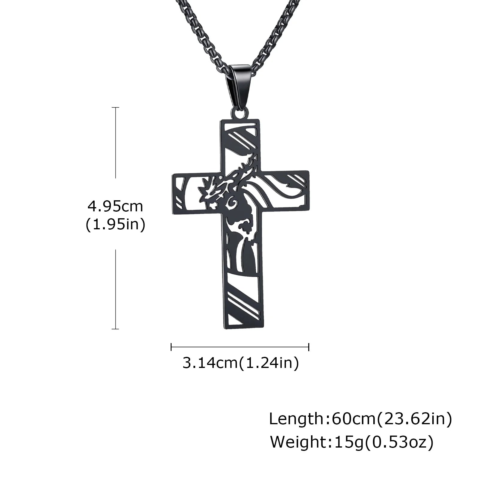 collar de Jesús en la cruz