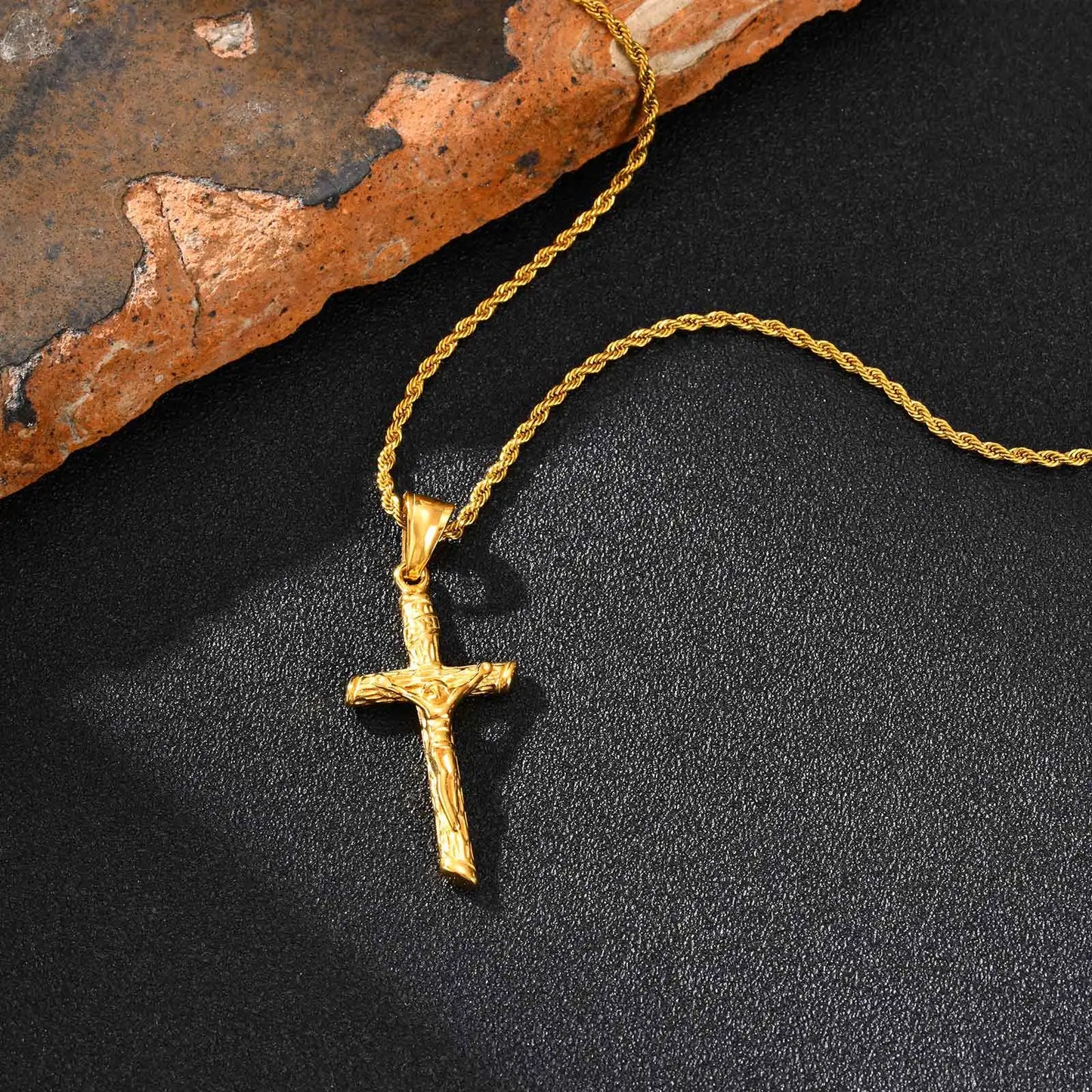 colgante con cruz de Jesús religiosa para hombres y mujeres